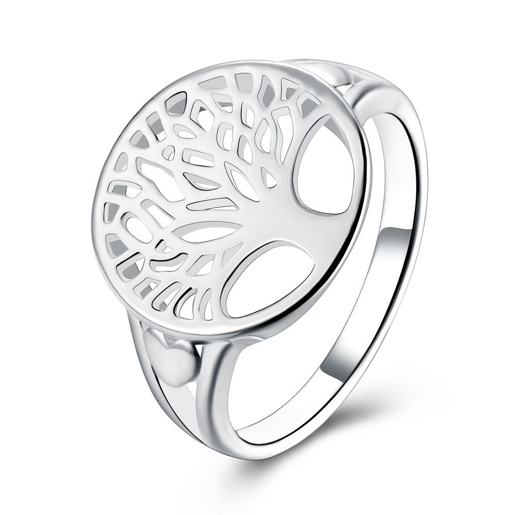 Tree of Life Ring in 18K White Gold Plated - inspire shop
