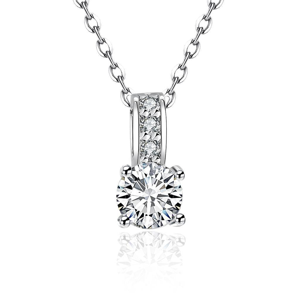 Swarovski Crystal 18K White Gold Plated Diamond Simulated Necklace - inspire shop